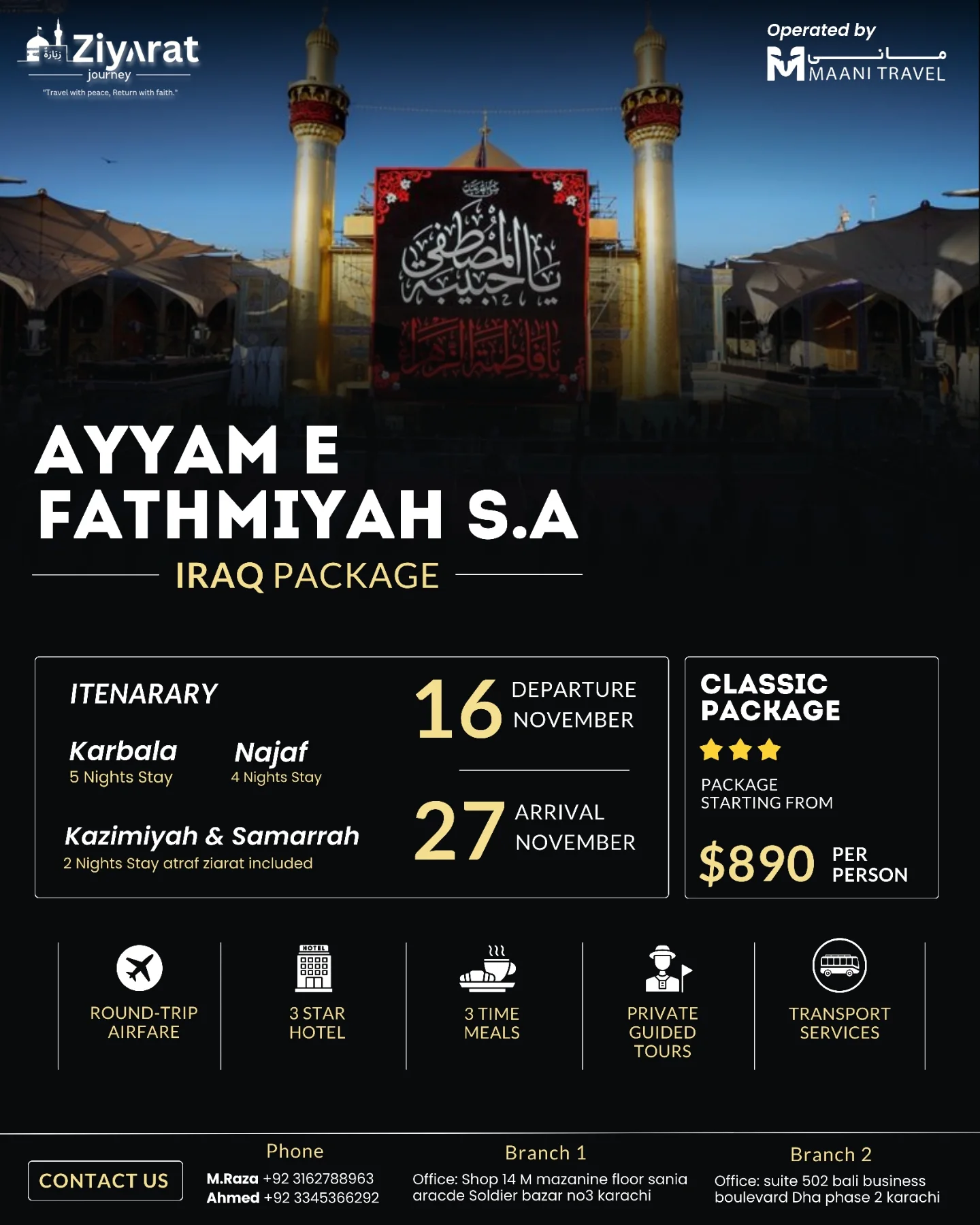 Ayyam e Fathmiyah Iraq Ziyarat Journey